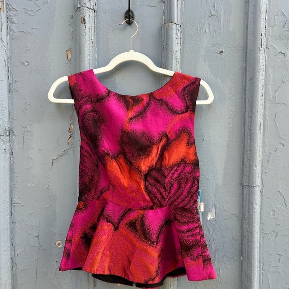 Alice & Olivia pink peplum top, BNWT, Small - Picture 3 of 12
